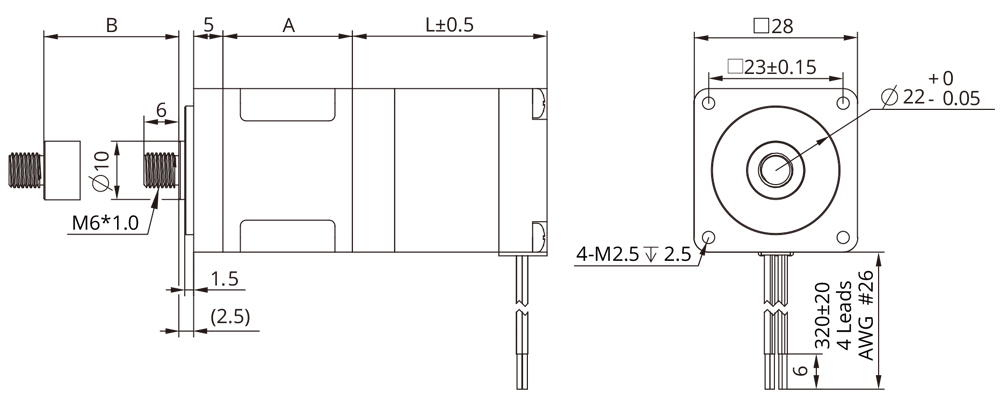 captive actuator demension