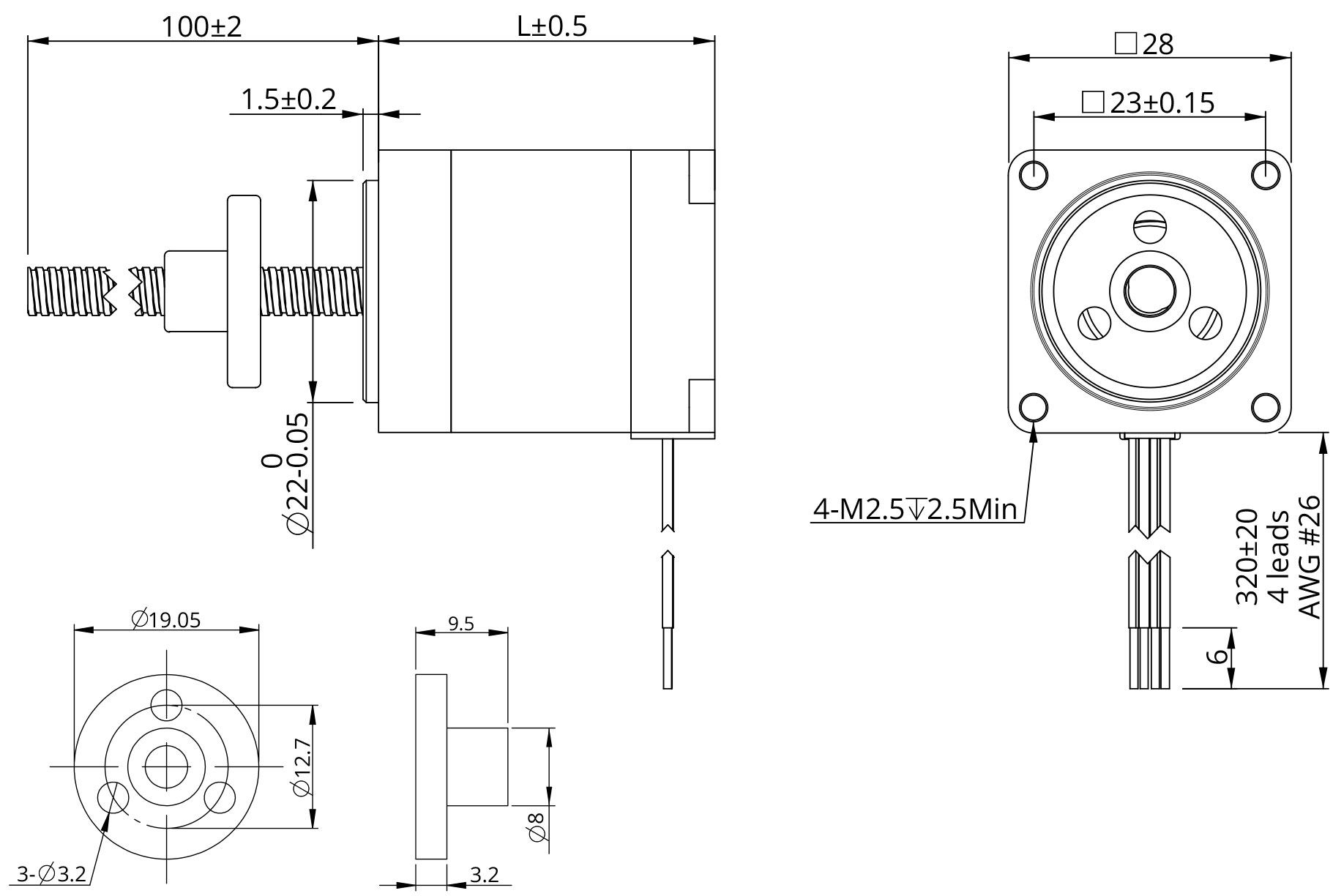 external actuator demension