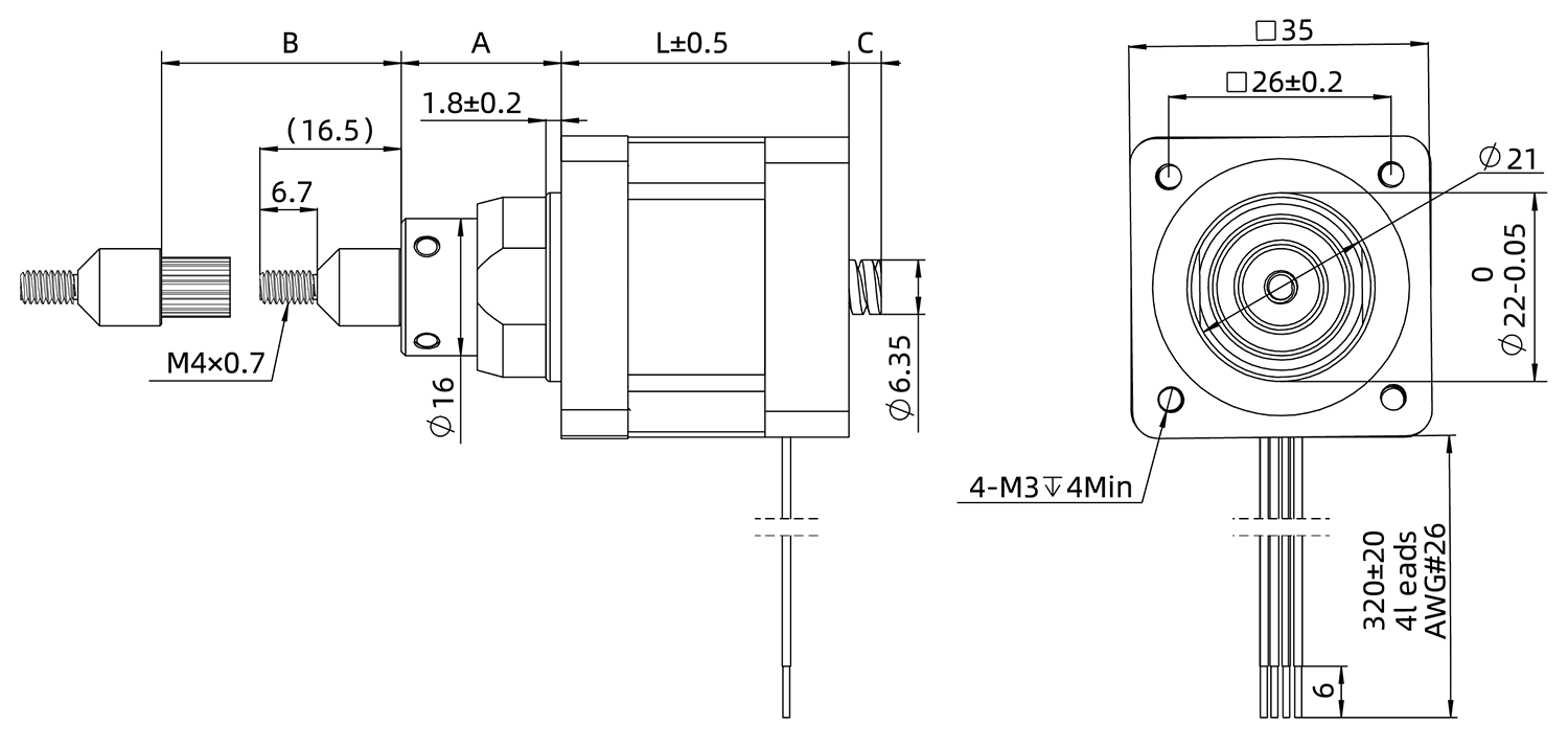 kaptive actuator demension