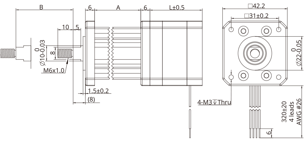 capvie(Electrical Cylinder) actuator demension