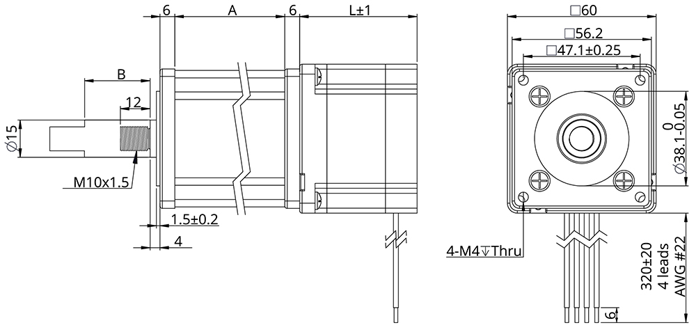 capvie(Electrical Cylinder) actuator demension