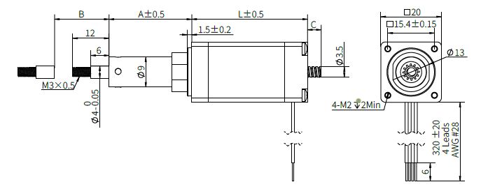 kaptive actuator demension