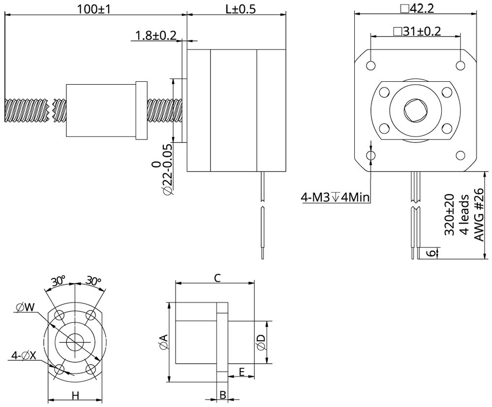 external actuator demension