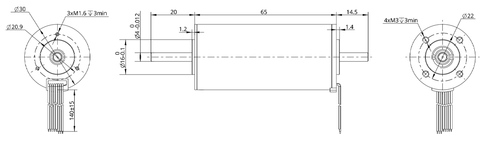 30mm Slotless BLDC image