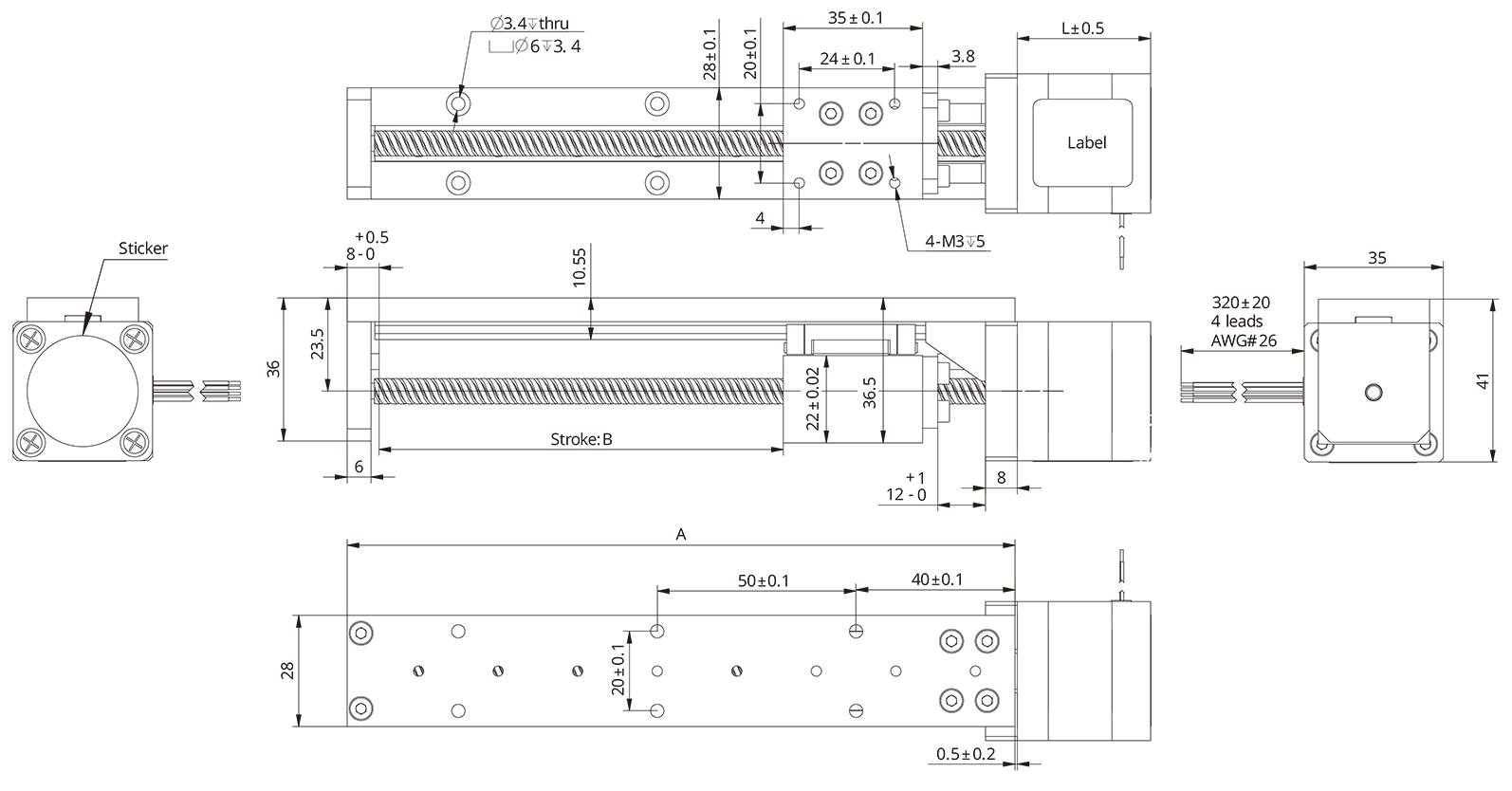 external actuator demension